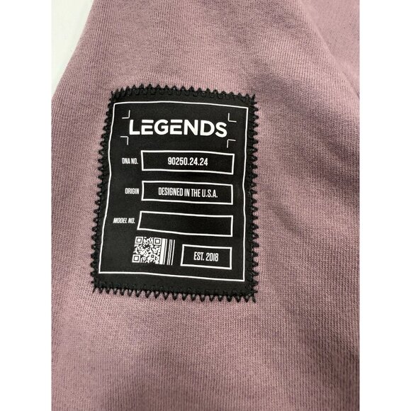 Legends Mens Hoodie Size Medium Pullover Gym Training Workout Purple Made In USA - Picture 5 of 9